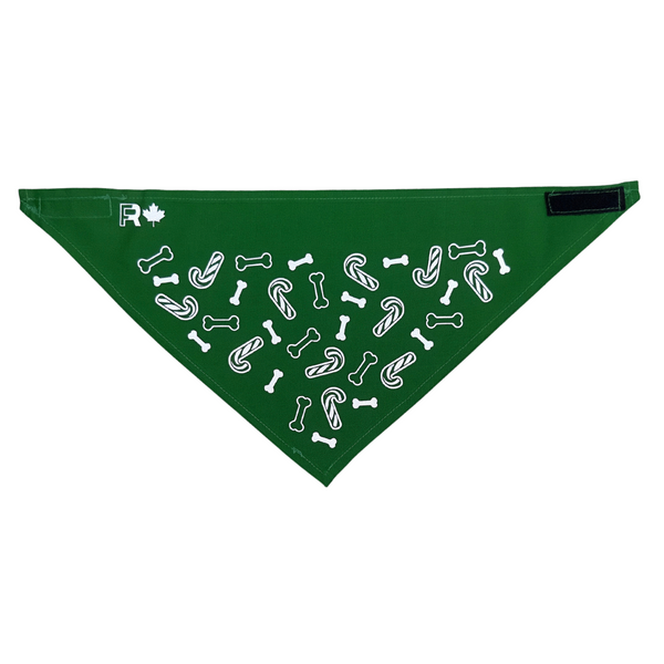 Hi-Vis Dog Reflective Bandana | Candy Canes