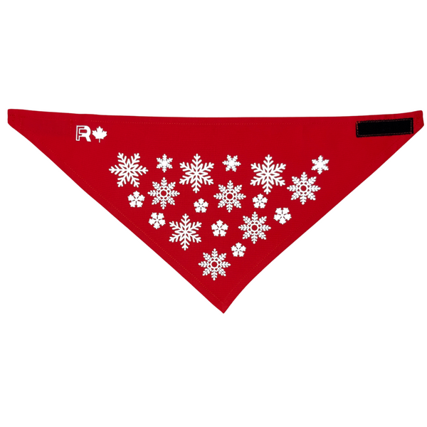 Hi-Vis Dog Reflective Bandana | Snowflakes