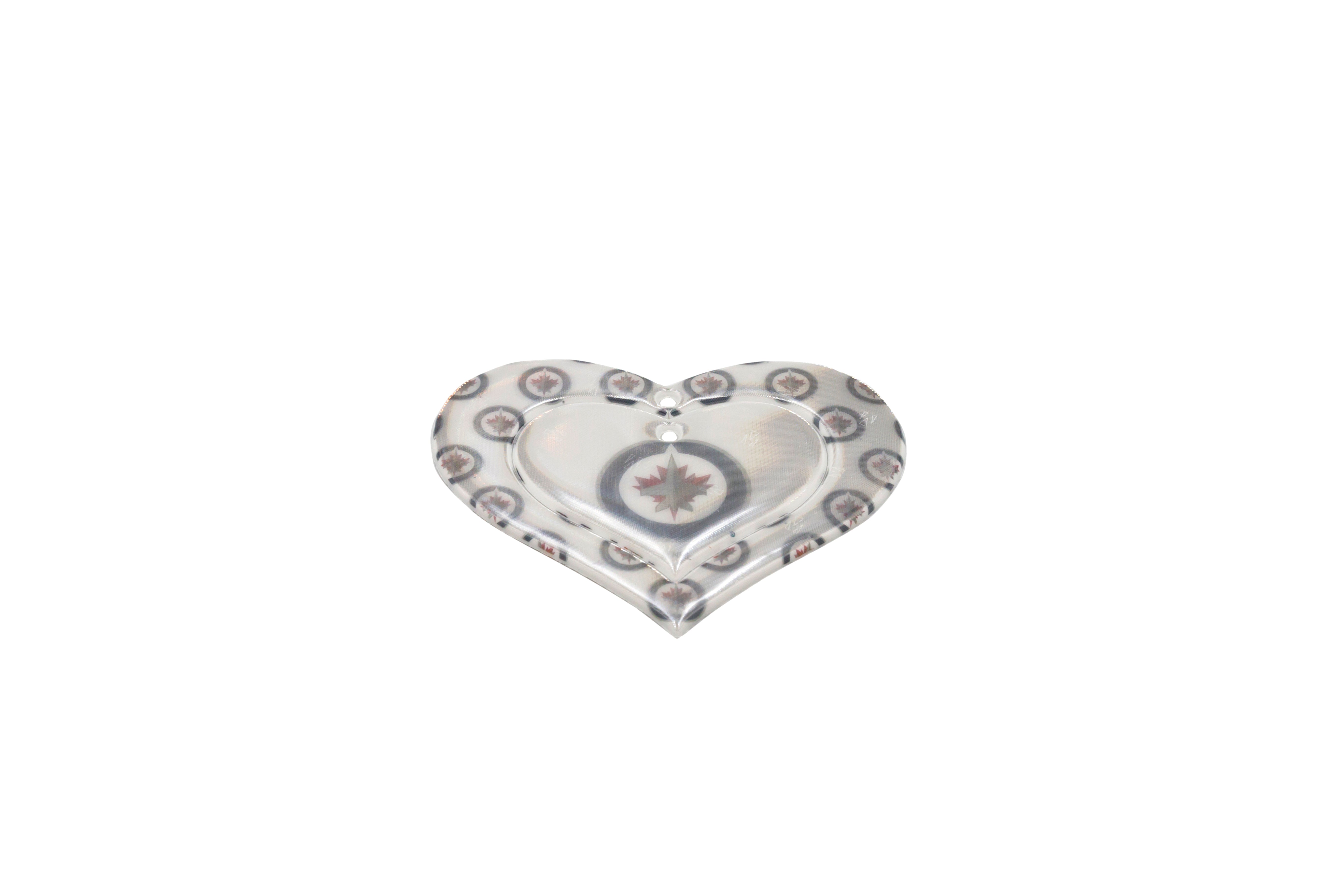 Winnipeg Jets Double Heart Friendship Reflector