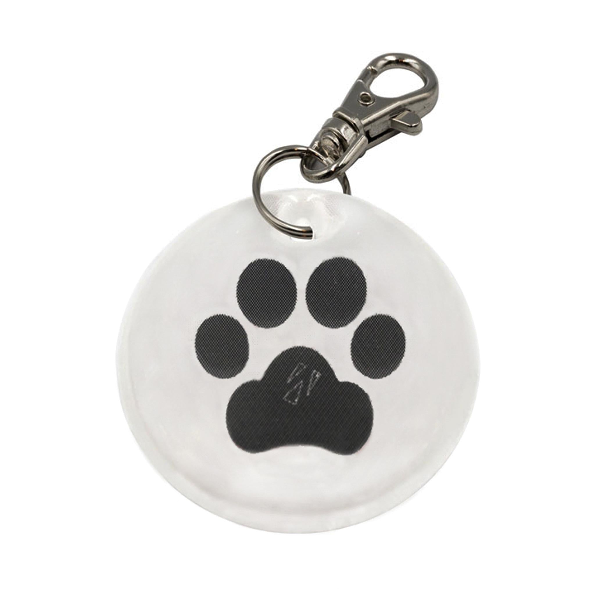 Paw Print | White Background | Dog Tag 35mm Round