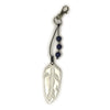 Purse_Charm_Feather_Blue_Beads_Front