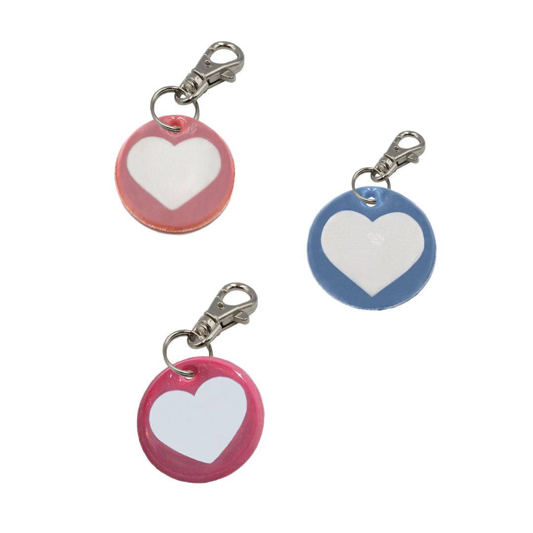 Heart Dog Tag | Color Background | 35mm Round